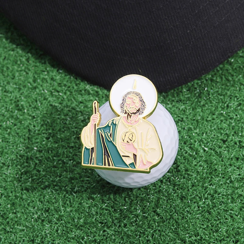 Creative San Judas Enamel Pins Christ Jesus Brooches Lapel Backpack Badge Hat Golf Cap Decorative Accessories Jewelry for Gift