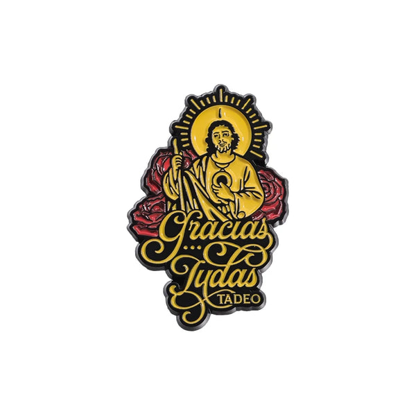 San Judas Tadeo Holy Jesus Bible Enamel Pins Keep the Faith Brooches Lapel Badges Religious Belief Jewelry Gift for Christian