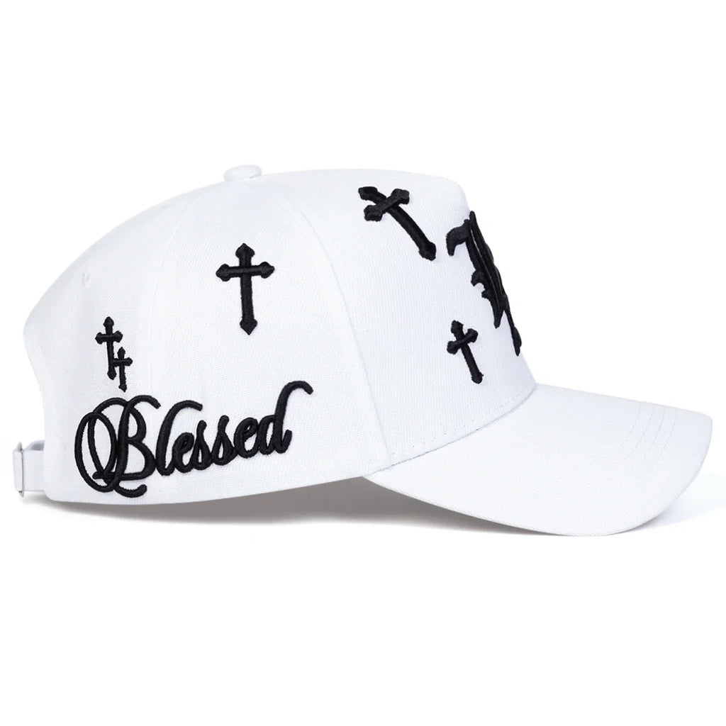 Unisex Gothic LA Cross Embroidery Baseball Caps Spring Autumn Outdoor Adjustable Casual Hats Sunscreen Hat Sports Cap