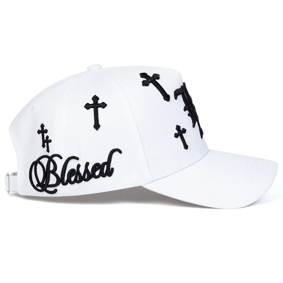 Unisex Gothic LA Cross Embroidery Baseball Caps Spring Autumn Outdoor Adjustable Casual Hats Sunscreen Hat Sports Cap