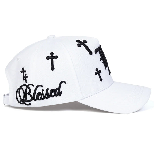 Unisex Gothic LA Cross Embroidery Baseball Caps Spring Autumn Outdoor Adjustable Casual Hats Sunscreen Hat Sports Cap