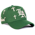 Unisex Gothic LA Cross Embroidery Baseball Caps Spring Autumn Outdoor Adjustable Casual Hats Sunscreen Hat Sports Cap