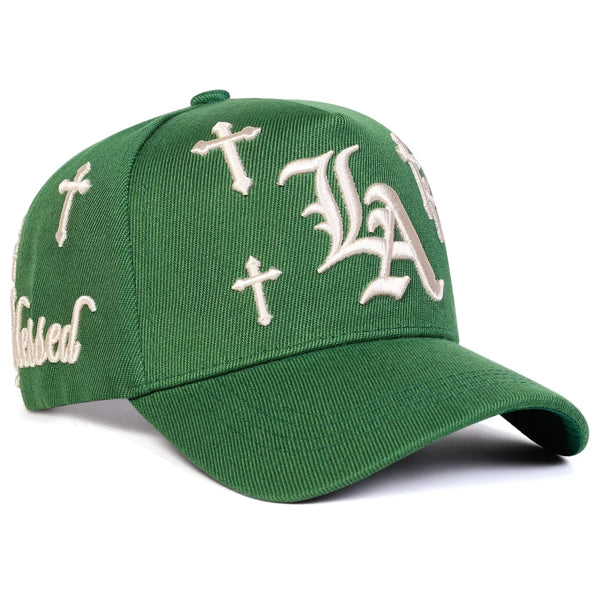Unisex Gothic LA Cross Embroidery Baseball Caps Spring Autumn Outdoor Adjustable Casual Hats Sunscreen Hat Sports Cap
